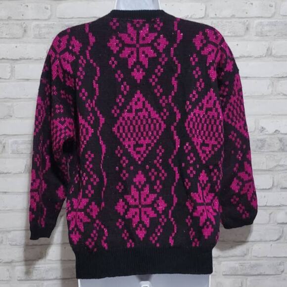 Saint Cyr Metallic Pink Knit Pullover Sweater - Picture 2 of 4